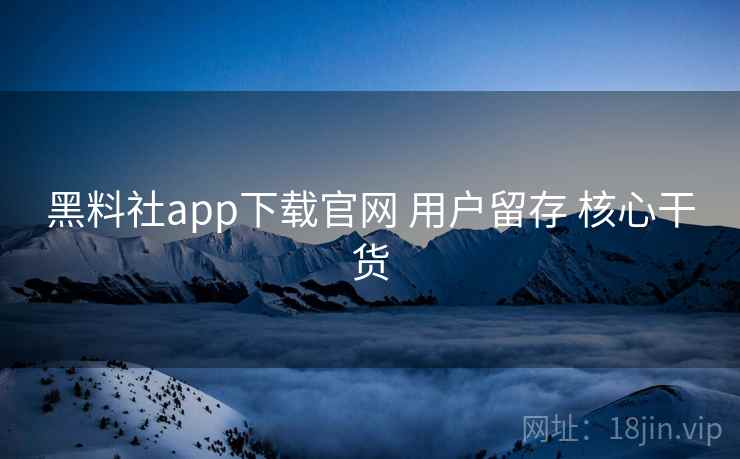 黑料社app下载官网 用户留存 核心干货  第2张