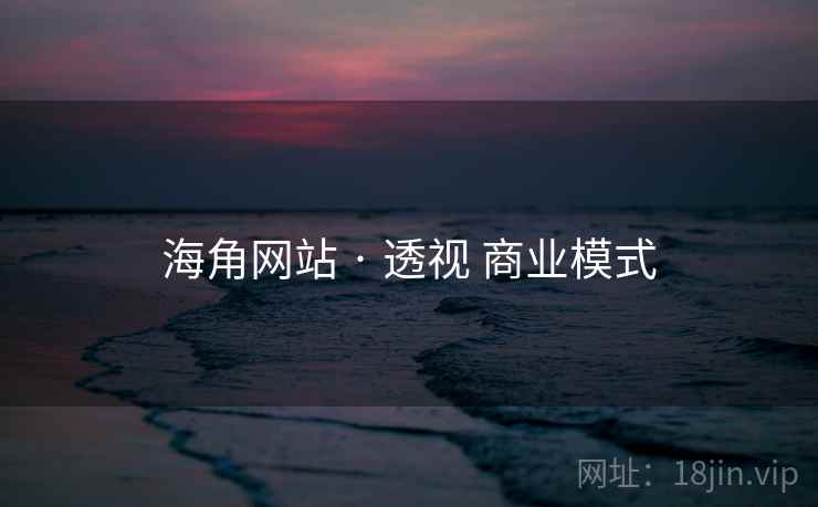 海角网站 · 透视 商业模式