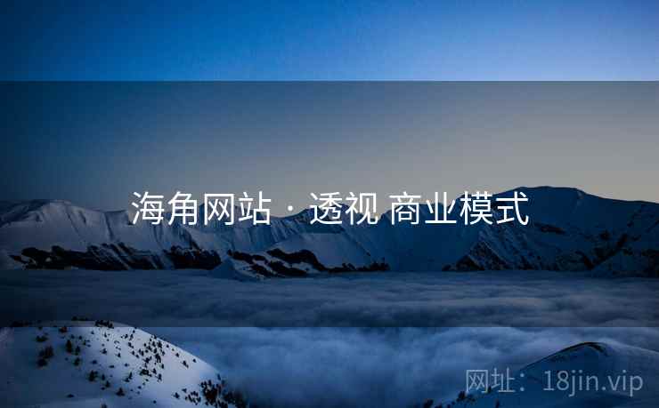 海角网站 · 透视 商业模式