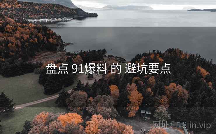 盘点 91爆料 的 避坑要点