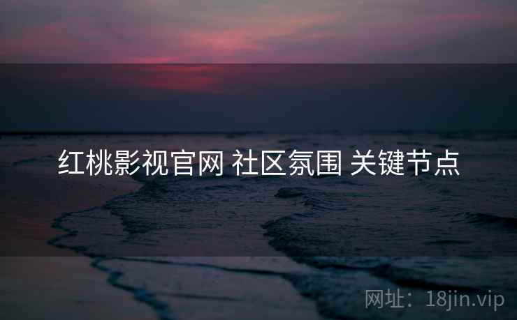红桃影视官网 社区氛围 关键节点