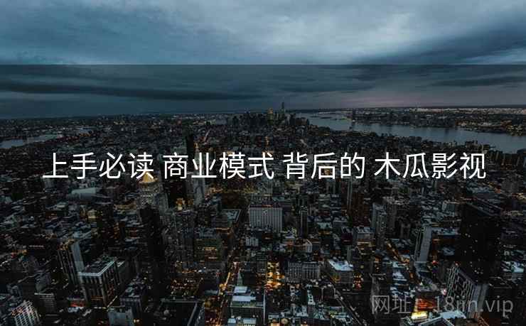 上手必读 商业模式 背后的 木瓜影视
