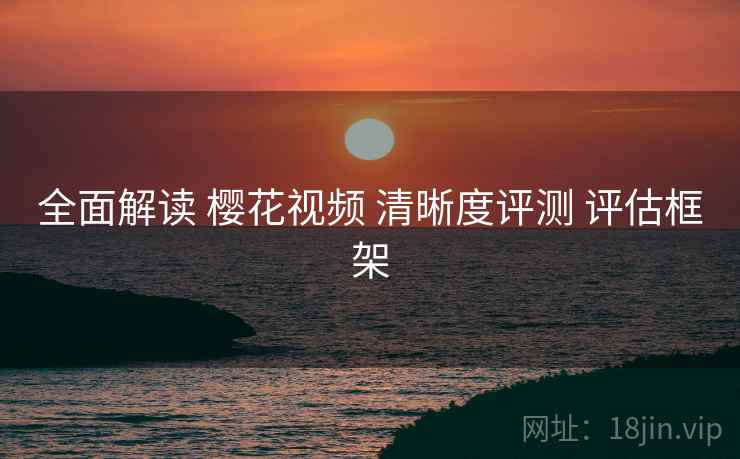 全面解读 樱花视频 清晰度评测 评估框架