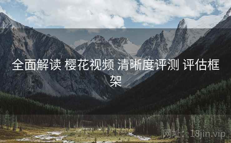 全面解读 樱花视频 清晰度评测 评估框架